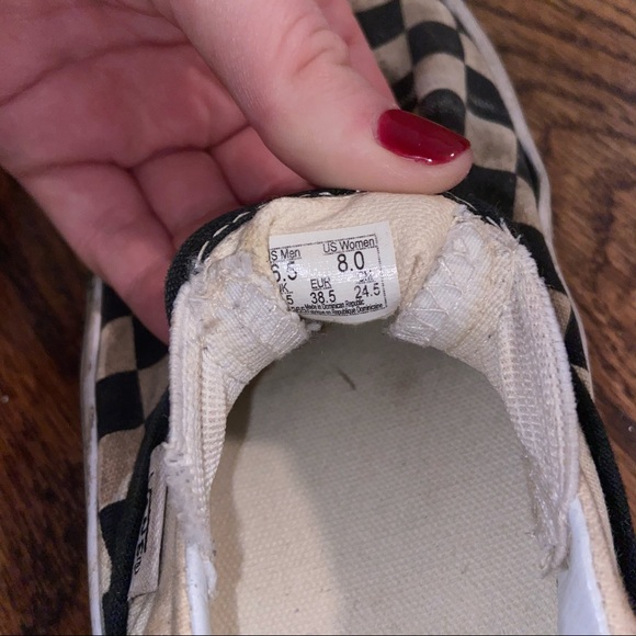 Black and white checkered Vans - Picture 6 of 6